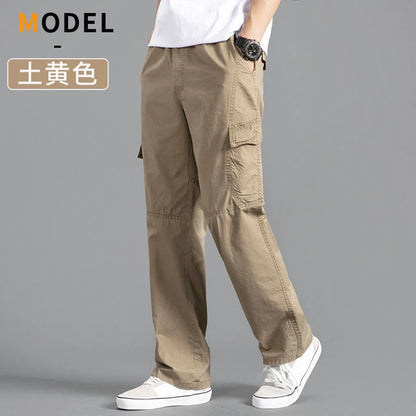 Men's Cargo Pants – Large Size 6XL Cotton Workwear Joggers for Spring, Summer & Autumn