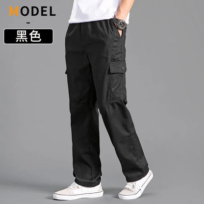 Men's Cargo Pants – Large Size 6XL Cotton Workwear Joggers for Spring, Summer & Autumn