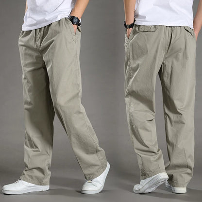 Men's Cargo Pants – Large Size 6XL Cotton Workwear Joggers for Spring, Summer & Autumn