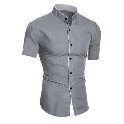 Effortless Casual Style: Men’s Cotton and Polyester Blend Shirt