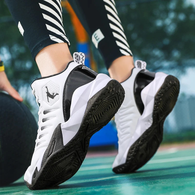 Men's Basketball Shoes Breathable Cushioning Non-Slip Wearable Sports Shoes Gym Training Athletic Basketball Sneakers for Women