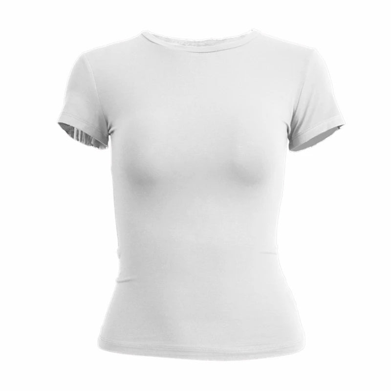 Trendy Y2K Women's Slim Fit Knitted Tee – Chic Streetwear & Sporty Style