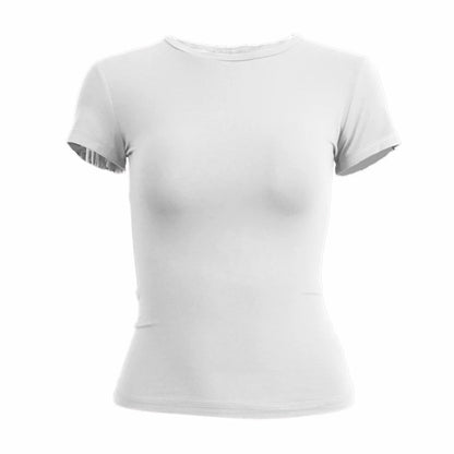 Trendy Y2K Women's Slim Fit Knitted Tee – Chic Streetwear & Sporty Style